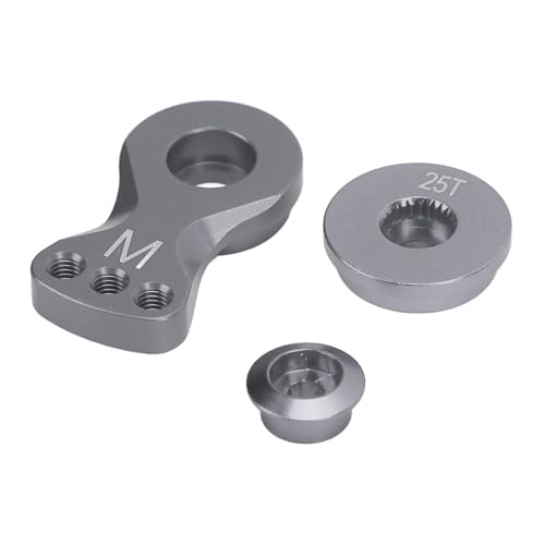 PUNELE 25T Servo Saver, Servo Saver Anpassen, Universal-Servoarm aus Aluminiumlegierung, Ersatz für 1/10 RC-Cars M 29,5 Mm Länge (Silber) von PUNELE