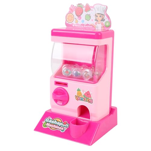 PUNELE Kids Educational Miniatur Capsule Vending Machine Toy, Ideal für Desktop -Spaß und Lernen, Geeignet für und Mädchen (Rosa) von PUNELE