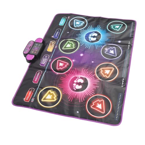 PUNELE Tanzmatte Spielzeug Interactive Dance Game Pad für 2 Spieler mit Eingebauter Musik und Herausforderungen für die Heimnutzung Größe 105,5 X 89 cm PUNELE Tanzmatte Spielzeug Interactive Dance Game Pad für 2 Spieler mit Eingebauter Musik und Herausforderungen für die Heimnutzung Größe 105,5 X 89 cm von PUNELE