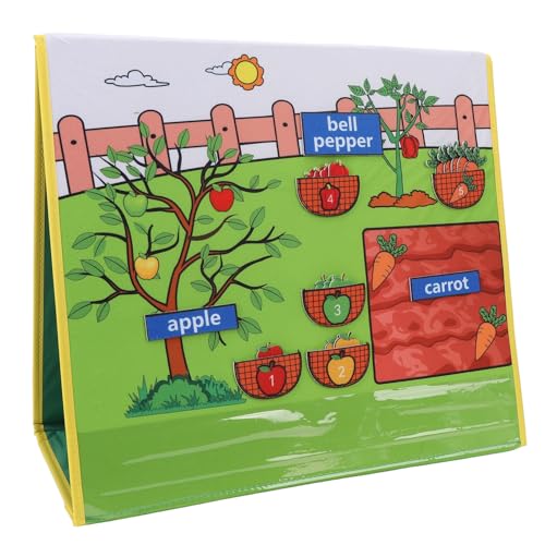 PUNELE Vorschule Frühes Lernen Spielkit mit Obst & Gemüse Filz Flanell Board Stories Set für & Kleinkinder - Faltbare & Tragbare von PUNELE