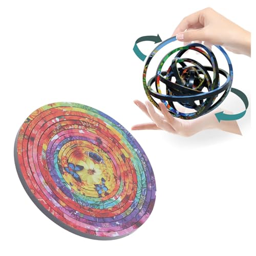 Rotierendes Flip Puzzle Spielzeug, 3D Flip Puzzle Spielzeug, 3D Rotations Flip Puzzle Stressabbau, Dekompression Lernspielzeug für Kinder und Erwachsene (A) von PUNELE