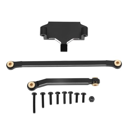 Servo Montage Lenk Glieder Set, RC-Lenkstab Glieder, Aluminium Legierung RC-Auto-Servo Halterung Upgrade-Teile für 1/18 4WD CP18P (Schwarz) von PUNELE