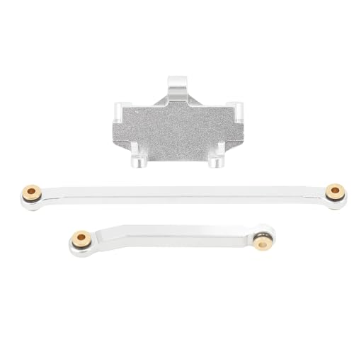 Servo Montage Lenk Glieder Set, RC-Lenkstab Glieder, Aluminium Legierung RC-Auto-Servo Halterung Upgrade-Teile für 1/18 4WD CP18P (Silber) von PUNELE