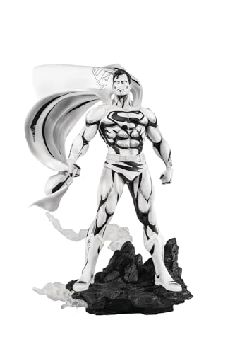 PURE ARTS Schwarz-Weiße Superman-Statue 30 cm von PUREARTS