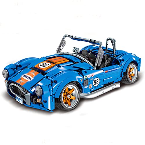 PURES Technik Sportwagen Klemmbausteine für Lego Ford Mustang Shelby Cobra 427, Technik Rennwagen Modell, Kompatibel mit Lego Technik, 1816 Teile von PURES