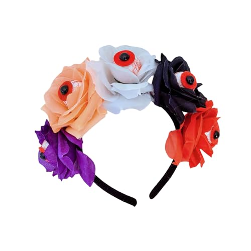 PURFUU Blutender Augapfel Teufel Rose Stirnband Dunkle Blume Für Karneval Party Handgemachte Halloween Party Kostüm Teufel von PURFUU