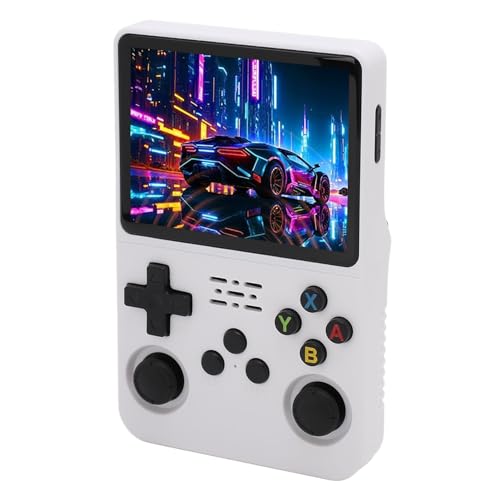 Handheld-Spielekonsole, Dual-System-Retro-Spielekonsolen mit 3,5-Zoll-IPS-640x480-HD-Bildschirm, Tragbare Handheld-Videospielkonsole mit Dual-3D-Joystick, 3500-mAh-Akku (128G) von PUSOKEI