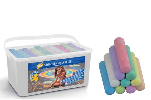 PUSTEFIX MALEFIX Straßenmalkreide 50er Packung I Malkreide für Kinder und Erwachsene I Vielfalt an Farben I Leuchtend und Kräftig I Wasserlösliche und hochwertige Kreide I für Straße u. Hof PUSTEFIX MALEFIX Straßenmalkreide 50er Packung I Malkreide für Kinder und Erwachsene I Vielfalt an Farben I Leuchtend und Kräftig I Wasserlösliche und hochwertige Kreide I für Straße u. Hof von PUSTEFIX