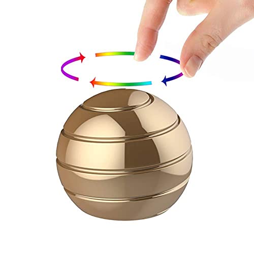 PUTOWUT Kinetic Schreibtisch-Spielzeug, kinetische optische Täuschungskugeln, Spielzeug, mittelgroß, sphärisch, drehbar, Gyroskop, Desktop-Dekompression, Spielzeug, Fidget Spinning-Ball Spinner (Golf) von PUTOWUT