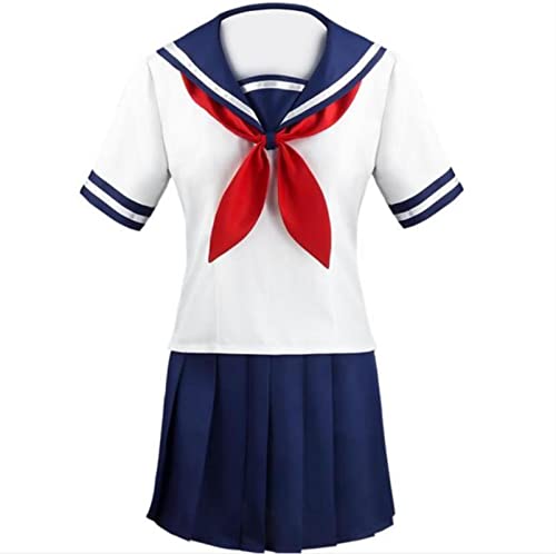 PUYYDS Anime Yandere Simulator Ayano Aishi Cosplay Kostüme Mädchen Schule JK Uniform Frauen Kleider Full Sets von PUYYDS