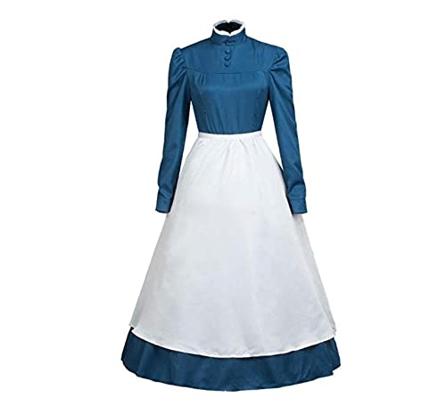 PUYYDS Howl's Moving Castle Cosplay Sophie Hatter Kostüm Langes Kleid Damen Halloween Kostüm von PUYYDS