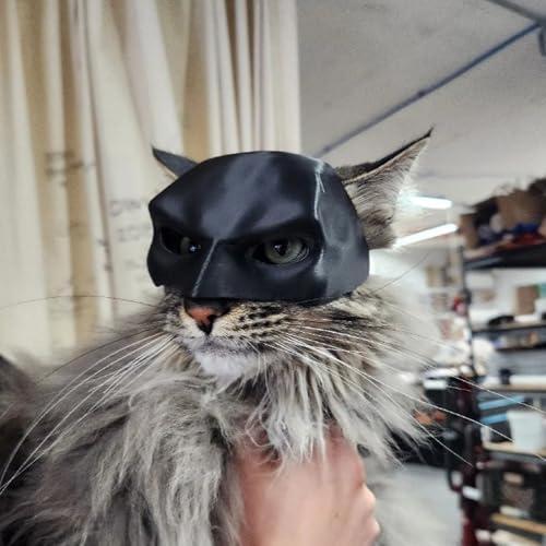 PVFZXS Batman Maske - Lustige Batman Maske für Katzen, Katzenmaske, Cat Mask, Katzen Maske, Katzen Masken, Haustierkostüm für Halloween Oder Den Täglichen Spaß von PVFZXS