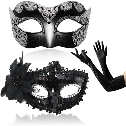 PVFZXS Venezianische Maske Damen Herren, Maskenball Maske Damen Herren Venezianischen Maske von PVFZXS