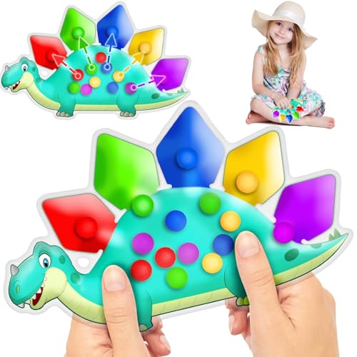 PWCTNT Sensorik Spielzeug,Anti Stress Spielzeug,Dinosaurier Farbsortierspielzeug,Fidget Toy Sensorik Spielzeug Baby,Motorikspielzeug Geschenk Sensory Toys Fidget Toys Kinder ab 3 Jahre von PWCTNT