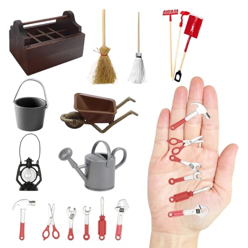 Wichtel Zubehör, Wichtel Zubehör Weihnachten, 16-Teiliges Wichtel Werkzeug Set für Wichtel Baustelle und Puppenhaus, Ideal für Weihnachtsdeko, Kreatives Geschenk für Kinder, für Ab 14 Jahren Wichtel Zubehör, Wichtel Zubehör Weihnachten, 16-Teiliges Wichtel Werkzeug Set für Wichtel Baustelle und Puppenhaus, Ideal für Weihnachtsdeko, Kreatives Geschenk für Kinder, für Ab 14 Jahren von PWCTNT