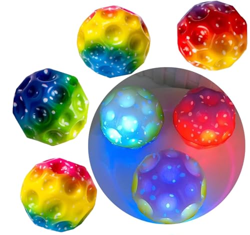 4 Stück Astro Jump Ball,Mond Ball, 7cm Planeten Hüpfbälle Leicht zu Greifen,Geschenke für Jungen und Mädchen,Kids Party Gift von PYAOGG