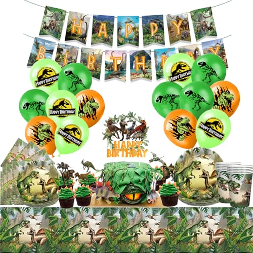 Dinosaurier Gebutstag Partygeschirr,83 Stück Dino party deko,Dino Geburtstag Deko,Dino Party Ballons,geburtstag Deko Dinosaurier Gebutstag Partygeschirr,83 Stück Dino party deko,Dino Geburtstag Deko,Dino Party Ballons,geburtstag Deko von PYTRARTY