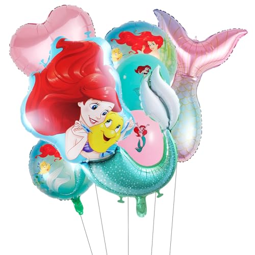 Meerjungfrau Luftballon Geburtstagsdeko，Geburtstag Ariel Luftballon，Meerjungfrau Geburtstag Luftballon，Kindergeburtstag Party Luftballon Set von PYTRARTY