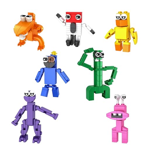 Rainbow Friends Mini Figure Set，7PCS Rainbow Friends Figure Modell,Rainbow Cake Topper，Rainbow Friends Action Figures, Rainbow Friends Building Blocks Figures Modell Spielzeug von PYTRARTY