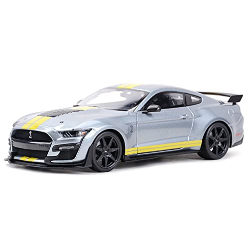 1 18 2020 Für Mustang Shelby Cobra Gt500 Statische Legierung Diecast Simulation Modell Sportwagen Spielzeug Für Jungen Geschenk (Silber) von PYWCOM