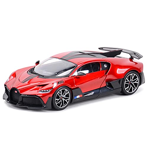 1 18 Für Bugatti Divo Sports Auto Simulation Legierung Diecast Spielzeug Modell Sound und Licht für Jungen Geschenk(Rot) von PYWCOM