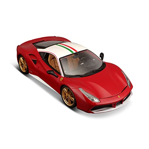 1 18 Für Ferrari 488 10th Jahrestag Hohe Simulation Zink-Legierung Modell Auto Für Jungen Erwachsene Urlaub Geschenk(Rot) von PYWCOM