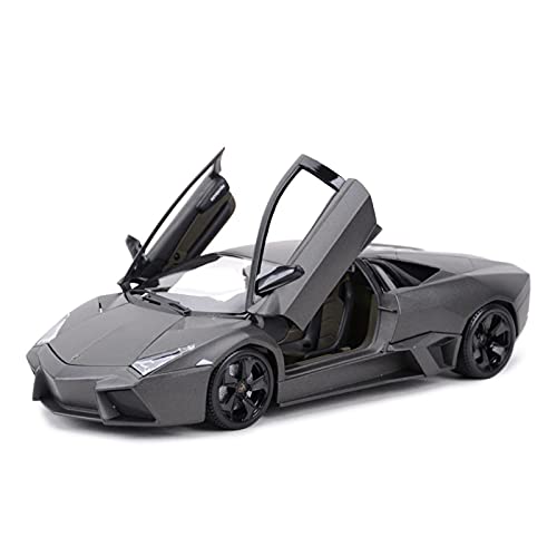 1 18 Für Reventon Sports Car Legierung Diecast Toy Model Car Sound And Light For Boys Gift Collection Dekoration (Schwarz) von PYWCOM