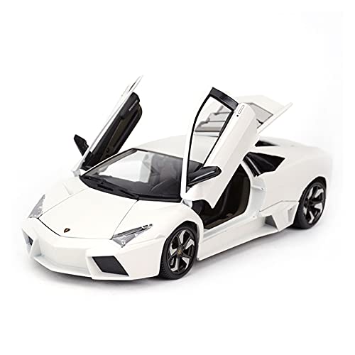 1 18 Für Reventon Sports Car Legierung Diecast Toy Model Car Sound And Light For Boys Gift Collection Dekoration (Weiß) von PYWCOM