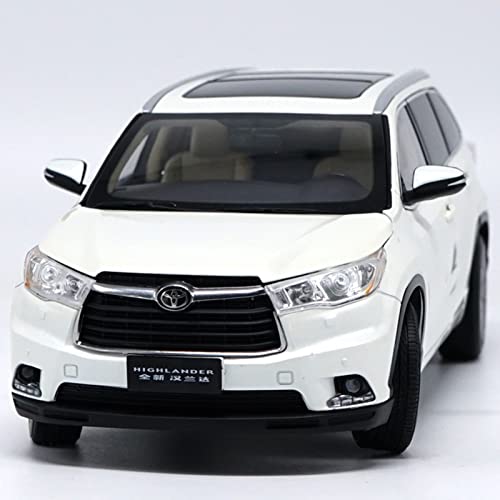 1 18 Für Toyota Highlander Sammler-Simulation Zink-Legierung Modell Auto Als Weihnachtsgeschenk Werbegeschenk (Weiß) von PYWCOM