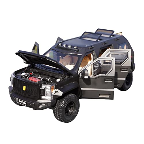 PYWCOM 1 18 Alloy Die-casting Simulation Car Model Qihui G-PATTON Modified Chariot Car Modified Car High-end Collection Children's Toy (Schwarz) von PYWCOM