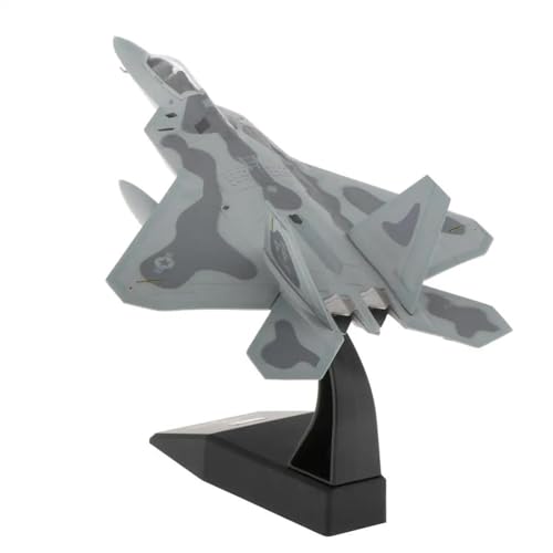 PYWCOM Modellflugzeug-Bausätze 1/100 Druckguss F-22 Für Kampfflugzeug Flugzeugmodell Aircraft Druckgussmodell Mit Ständer von PYWCOM