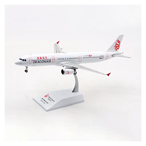 PYWCOM Modellflugzeug-Bausätze 1 200 Für A321 B-HTF Dragon Aircraft Flugzeugmodell Spielzeug Für Erwachsene Ornament Geschenk von PYWCOM