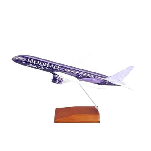 PYWCOM Modellflugzeug-Bausätze 1 200 für Saudia Riyadh AIR B787-9 ABS-Montagemodell mit Basisfahrwerk Airbus Model Crafts von PYWCOM