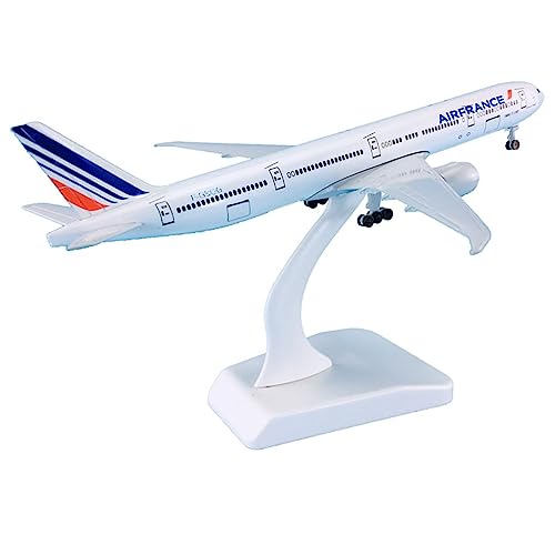 PYWCOM Modellflugzeug-Bausätze 1 400 18,5 cm mit Rädern Flugzeug ABS und Legierung Flugzeuge Boeing B777-300 für Air France Flugzeugmodell von PYWCOM