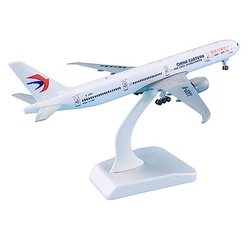 PYWCOM Modellflugzeug-Bausätze 1 400 18,5 cm mit Rädern Flugzeug Flugzeuge Boeing B777-300 für China Eastern Replica Flugzeugmodell von PYWCOM