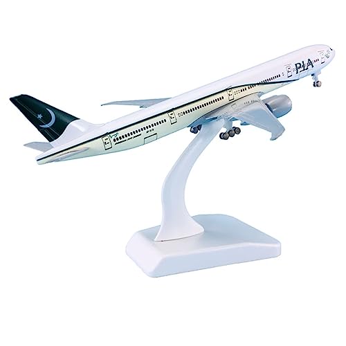 PYWCOM Modellflugzeug-Bausätze 1 400 18,5 cm mit Rädern Flugzeug Flugzeuge Boeing B777-300 für PIA Pakistan International Flugzeugmodell von PYWCOM