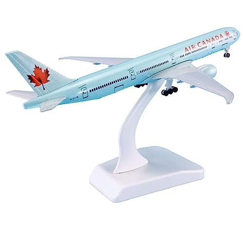 PYWCOM Modellflugzeug-Bausätze 1 400 18,5 cm mit Rädern Flugzeugnachbildung Flugzeuge Boeing B777-300 für Air Canada Flugzeugmodell von PYWCOM