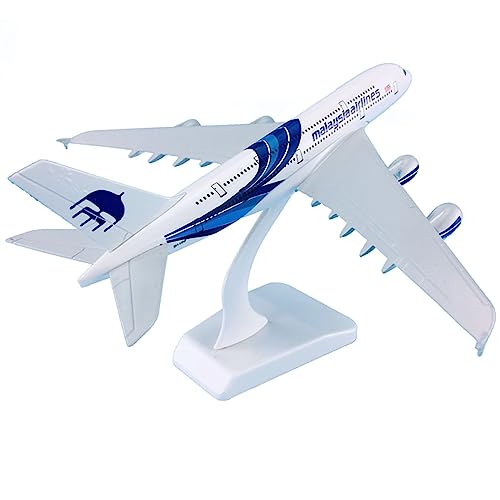 PYWCOM Modellflugzeug-Bausätze 1 400 18,7 cm Flugzeuglegierung Druckgussflugzeuge Airbus A380 für Malaysia Airlines Flugzeugmodell von PYWCOM