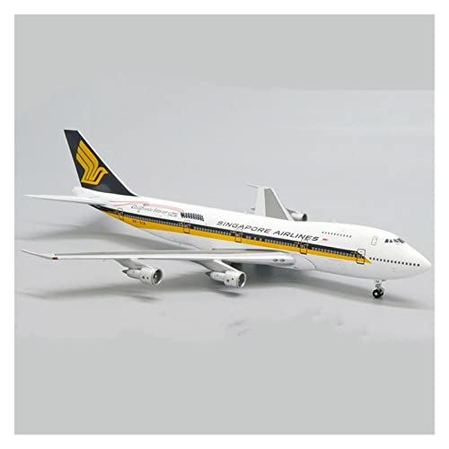 PYWCOM Modellflugzeug-Bausätze 1 400 Für Luftfahrt B747-200 9V-SIA Legierung Simulation Flugzeugmodell Geschenk Dekoration Spielzeug Display von PYWCOM