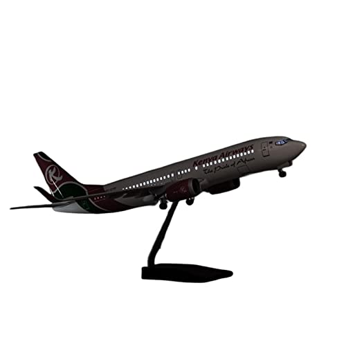 PYWCOM Modellflugzeug-Bausätze 1 85 47 cm Druckgusslegierungsmodell Afrika Kenia Fluggesellschaften Für Boeing 737max Mit Lichtern Flugzeugmodell (with Light) von PYWCOM