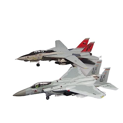 PYWCOM Modellflugzeug-Bausätze 1: 100 Passend Für F14 F15 Fighter Diecast Scale Simulation Alloy Aircraft Model Ornaments Display Collection (C) von PYWCOM