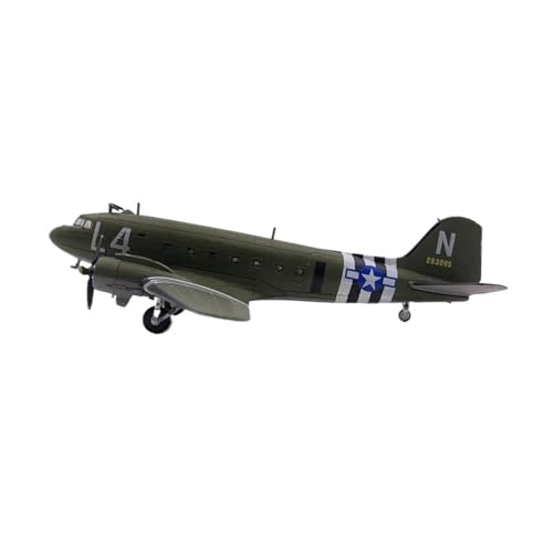 PYWCOM Modellflugzeug-Bausätze 1:100 World for War II Douglas C47 Skytrain Transportflugzeug, Druckguss-Metallflugzeug, Einzelflugzeugmodell (C47 L4) von PYWCOM