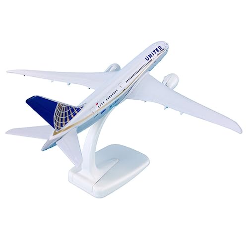 PYWCOM Modellflugzeug-Bausätze 1:300 18 cm Flugzeug ABS und Legierungsflugzeuge Boeing B787 für United Fertigdruckguss-Flugzeugmodell von PYWCOM