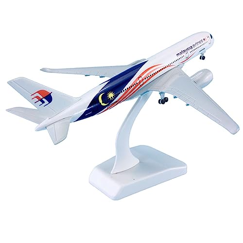 PYWCOM Modellflugzeug-Bausätze 1:300 20 cm mit Rädern Flugzeugmodell Flugzeuge Airbus A350-900 für Malaysia Airlines Flugzeugmodell von PYWCOM