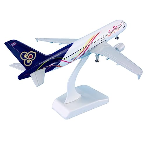 PYWCOM Modellflugzeug-Bausätze 1:320 18,5 cm mit Rädern Flugzeugmodell Flugzeuge Airbus A320-200 für Smile Thai Flugzeugmodell von PYWCOM