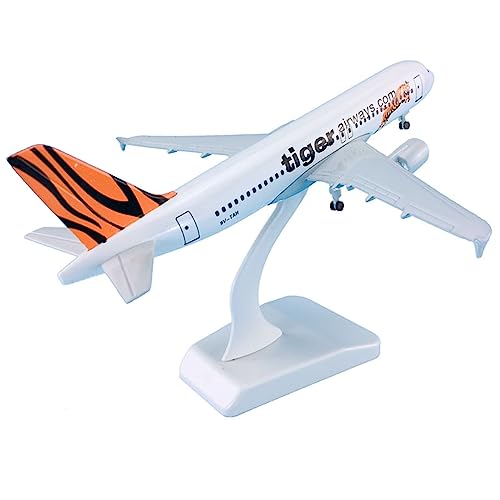 PYWCOM Modellflugzeug-Bausätze 1:320 18,5 cm mit Rädern Flugzeugmodell Flugzeuge Airbus A320-200 für Tiger Airways Flugzeugmodell von PYWCOM