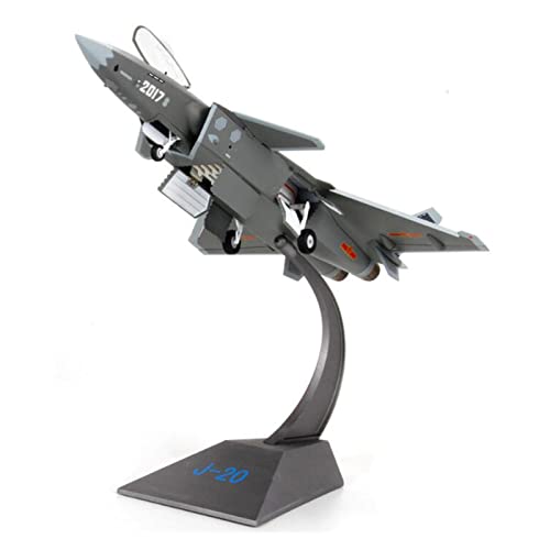 PYWCOM Modellflugzeug-Bausätze 1:48 Black Stealth Jet Alloy Fourth Generation Fighter 20 J20 Static Aircraft Model Toys (B) von PYWCOM