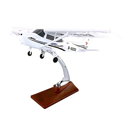 PYWCOM Modellflugzeug-Bausätze 1:60 Passend Für Cessna 172 Skyhawk Model Base Und Wheels Alloy Plane Collection Display Model von PYWCOM