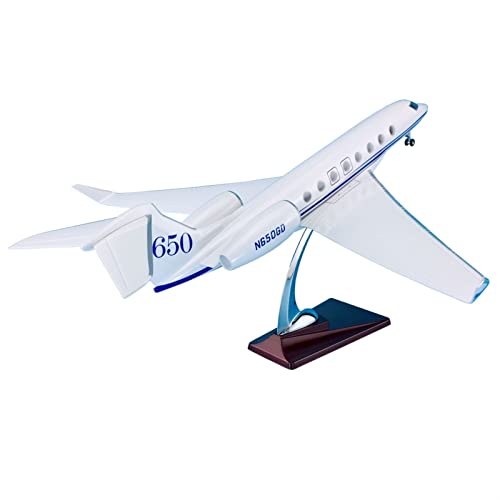 PYWCOM Modellflugzeug-Bausätze 1:70 45cm Mit Rädern LED-Lichtflugzeug Gulfstream Für G650 Flugzeugmodell Spielzeugflugzeug von PYWCOM