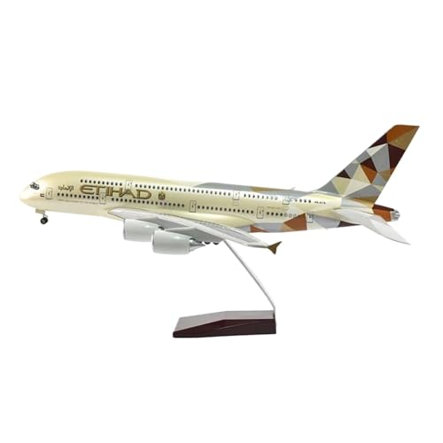 PYWCOM Modellflugzeug-Bausätze 46cm for Airbus A380 Aircraft Airplane Model 1 160 Scale Diecast Resin Light and Wheel Plane (No Light a380) von PYWCOM